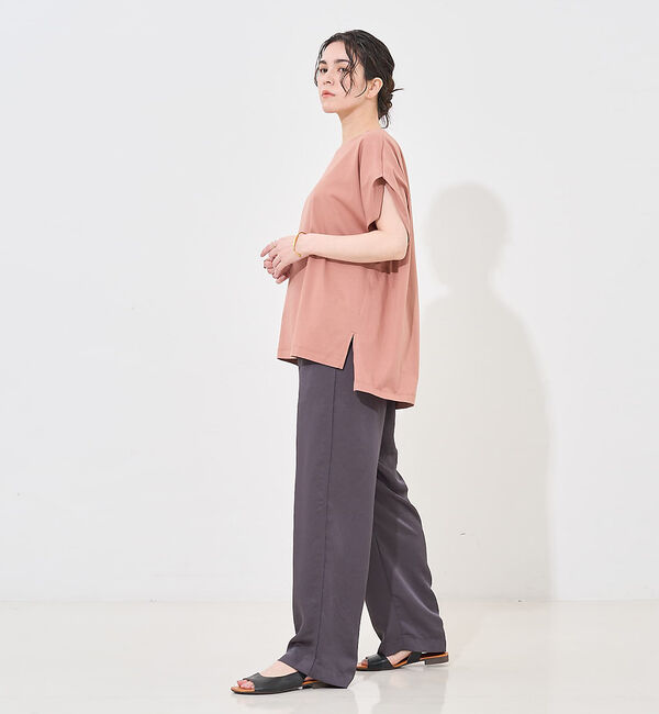 collex「【接触冷感・UVカット】コンパクトクールフレンチスリーブチュニック」|Tシャツ・カットソー|