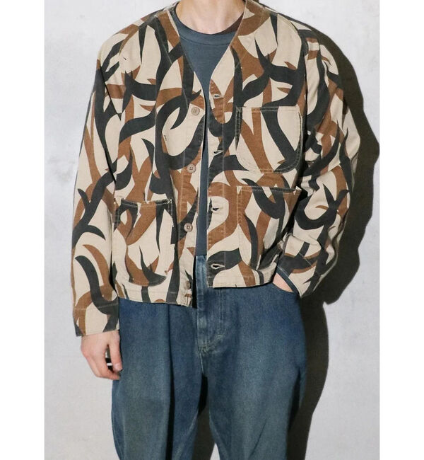 ABAHOUSE「【PENNEY'S 】PRINTED ENGINEER JACKET/ミリタリー」|ミリタリー・モッズコート|カーキ