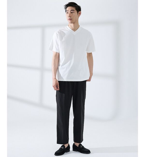 ABAHOUSE「【SMART CLOSET/WEB限定】シルケット天竺 Vネック 半袖Tシャツ」|Tシャツ・カットソー|