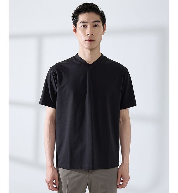 ABAHOUSE「【SMART CLOSET/WEB限定】シルケット天竺 Vネック 半袖Tシャツ」|Tシャツ・カットソー|