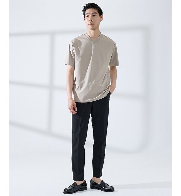 ABAHOUSE「【SMART CLOSET/WEB限定】シルケット天竺 Vネック 半袖Tシャツ」|Tシャツ・カットソー|