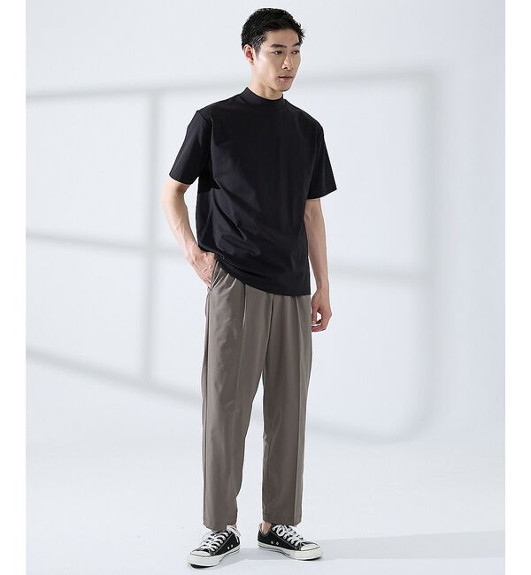 ABAHOUSE「【SMART CLOSET/WEB限定】シルケット天竺 モックネック Tシャツ」|Tシャツ・カットソー|