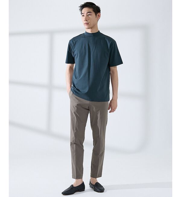 ABAHOUSE「【SMART CLOSET/WEB限定】シルケット天竺 モックネック Tシャツ」|Tシャツ・カットソー|