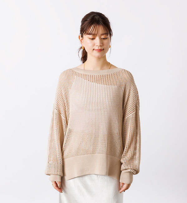 Rouge vif「グリットメッシュニットプルオーバー」|ニット・セーター|