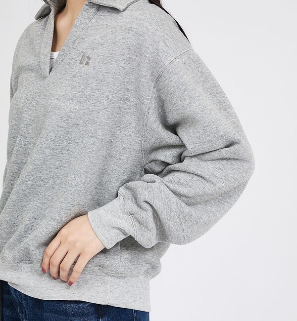 Rouge vif「【RUSSELL ATHLETIC】Tri-Blend Brushed Skipper Collar Sweat」|スウェット・ジャージ|