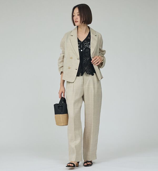qualite「【FEEL & TASTE】Lilyrafiacombi バスケットバッグ」|ショルダー・メッセンジャー|