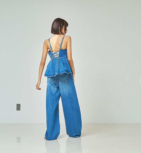 abahouse mavie「【再入荷】ウォッシュドバレルジーンズ」|デニム|
