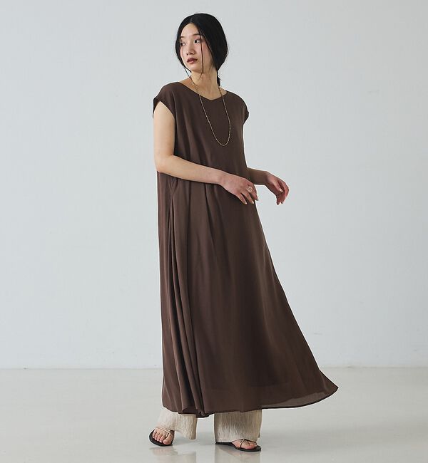 abahouse mavie「【シアー】2枚仕立てワンピース」|ワンピース|