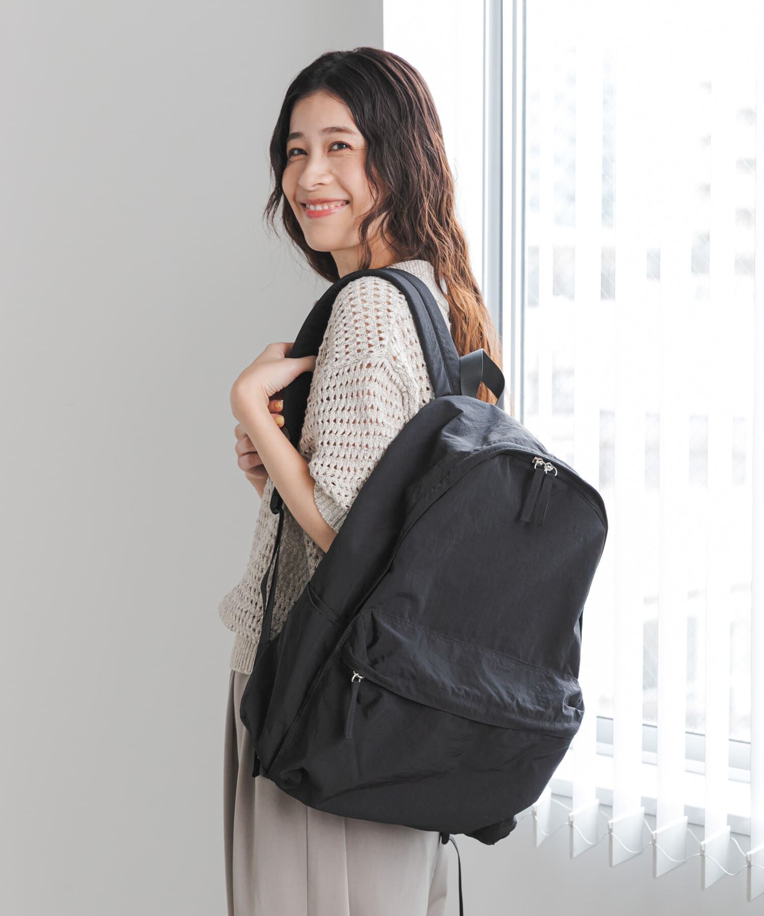 URBAN RESEARCH DOORS「ウォッシャブルマルチ収納リュック」|その他|ブラック