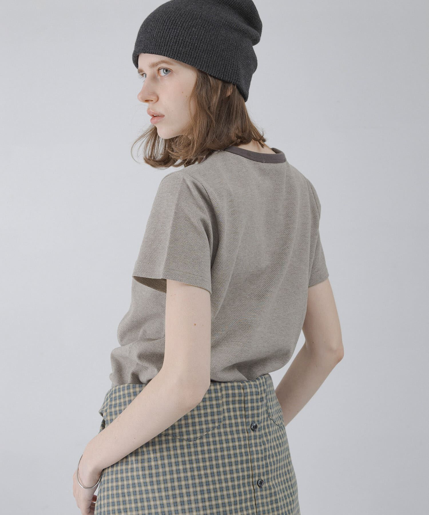 Sonny Label 「ジャガードアソートコンパクトTシャツ」|Tシャツ・カットソー|グレー