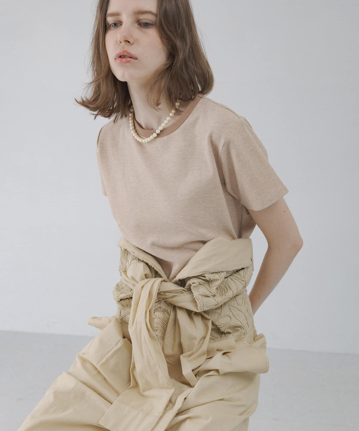 Sonny Label 「ジャガードアソートコンパクトTシャツ」|Tシャツ・カットソー|オートミール