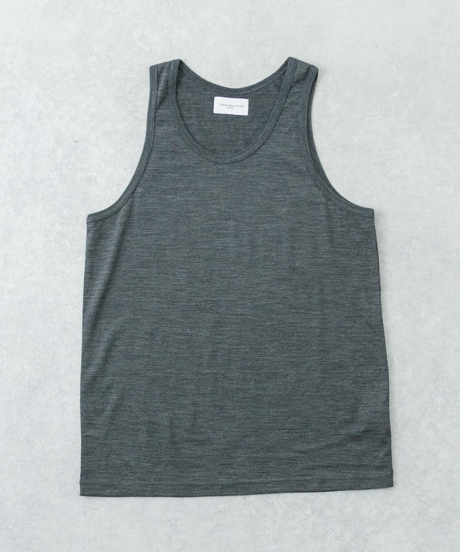 URBAN RESEARCH「『洗濯可』new basic　WASHABLE MERINO WOOL TANK」|タンクトップ|チャコールグレー