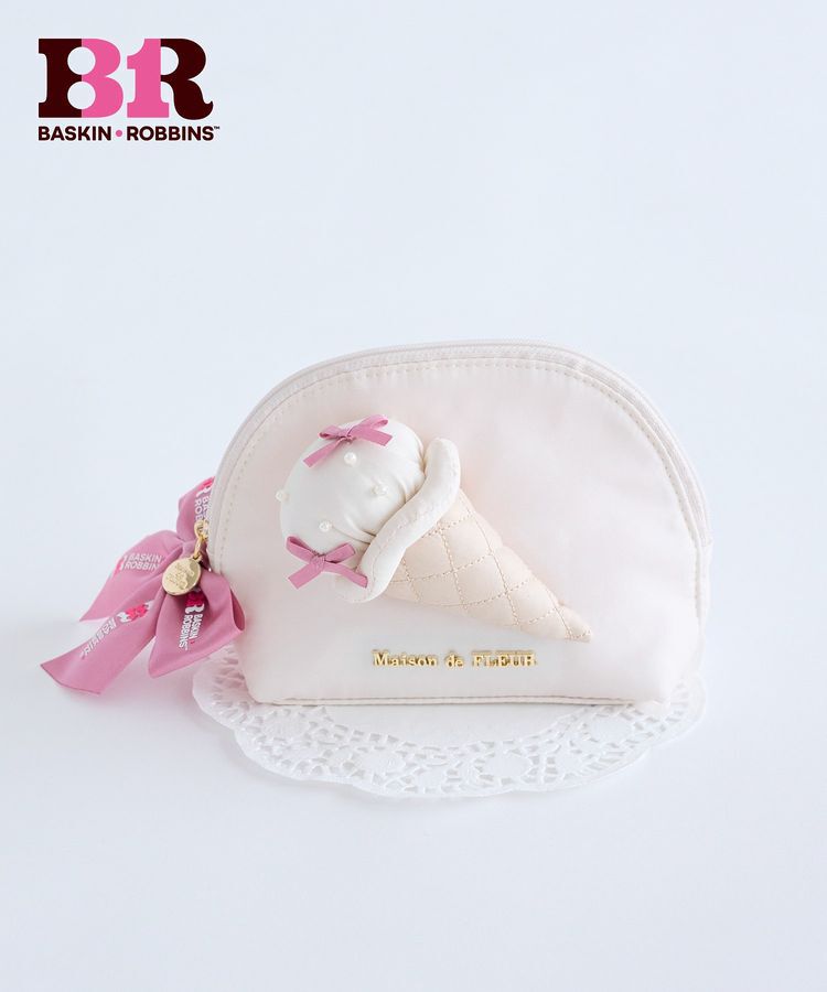 Maison de FLEUR「サーティワン ラウンドポーチ」|ポーチ|アイボリー