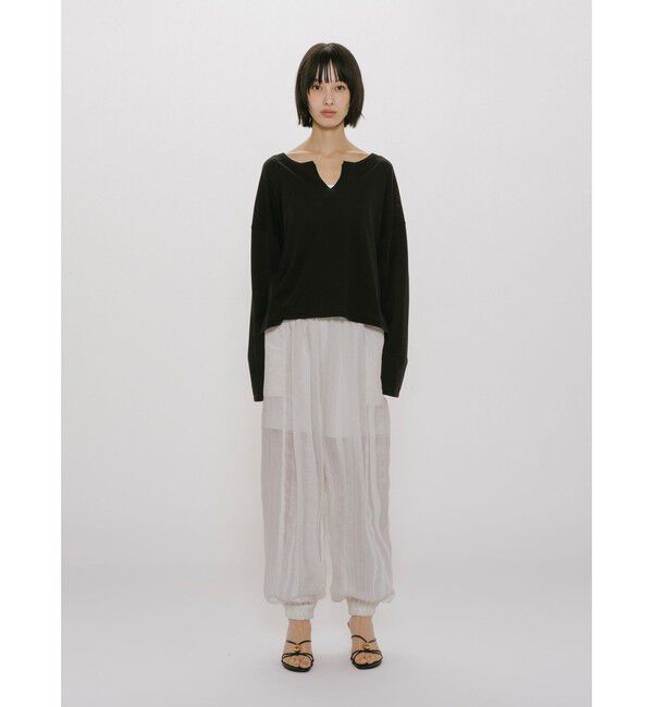 MIDIUMISOLID「MIDIUMISOLID for Ladies レースバルーンイージーパンツ」|その他|オフホワイト