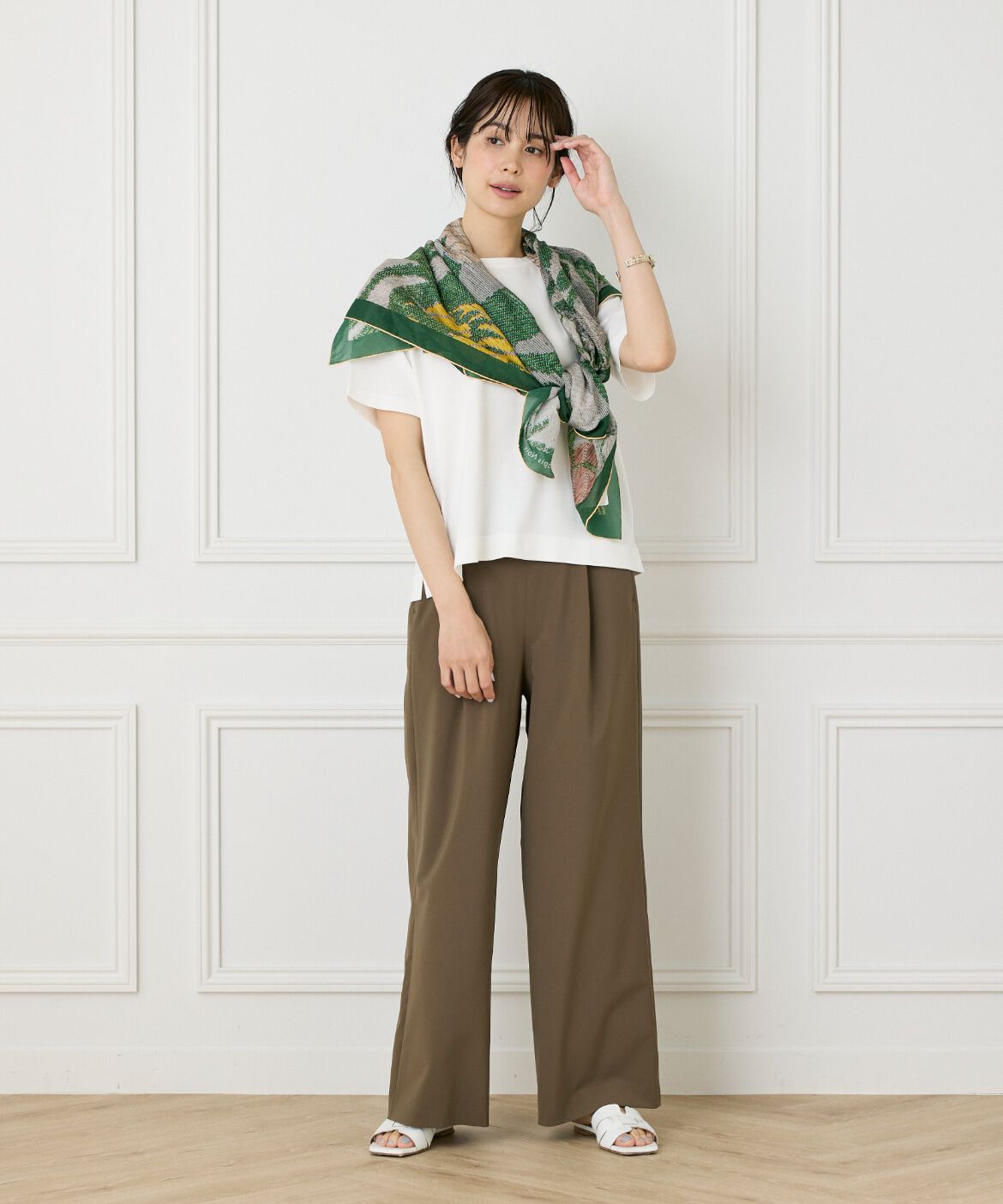 INED「《WEB限定》Tシャツ風プルオーバーサマーニット」|ニット・セーター|