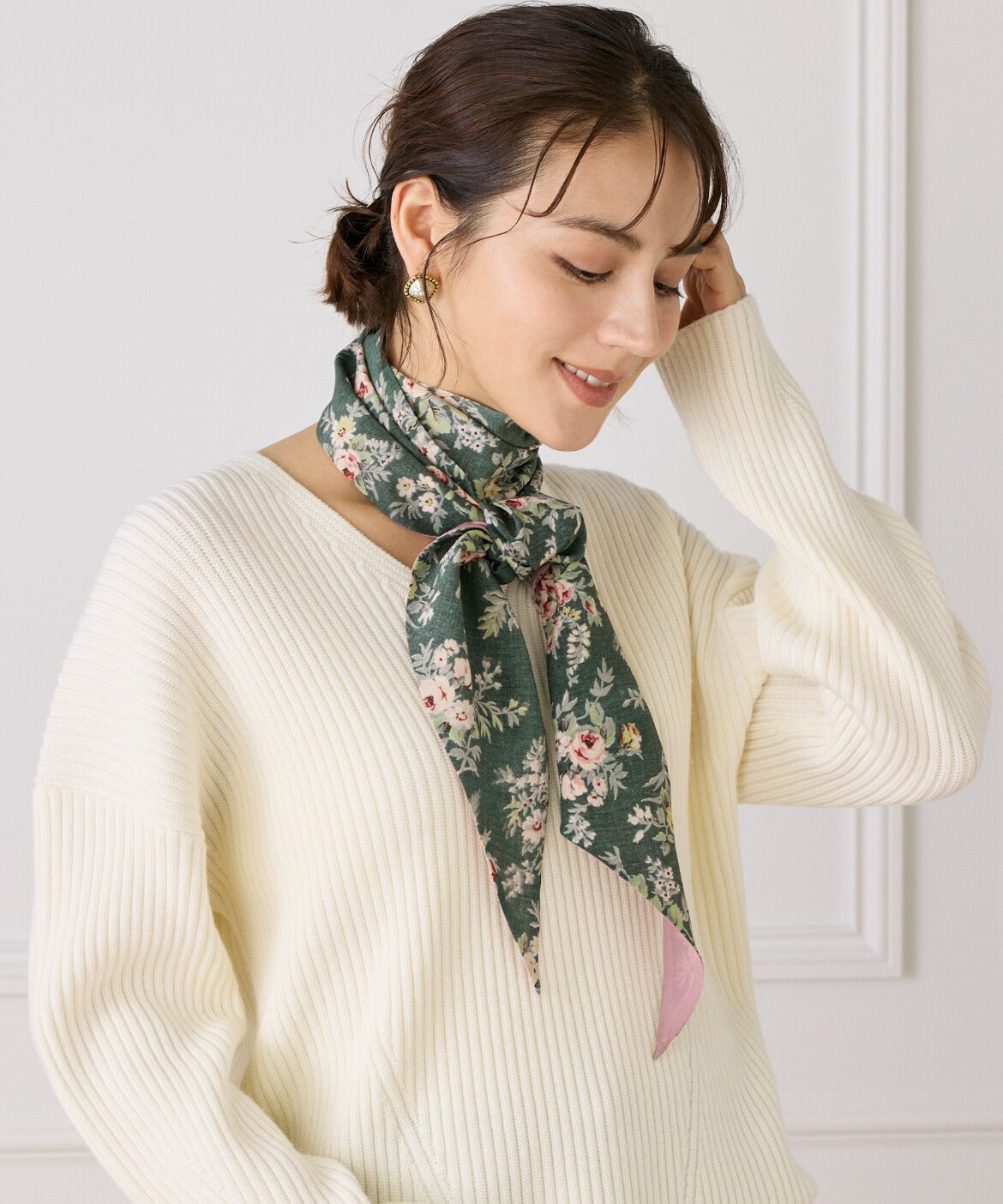 FAVORITE SUKINAMONO「Slim Darcy Scarf スリムスカーフ《Tapis Noir》」|ストール|