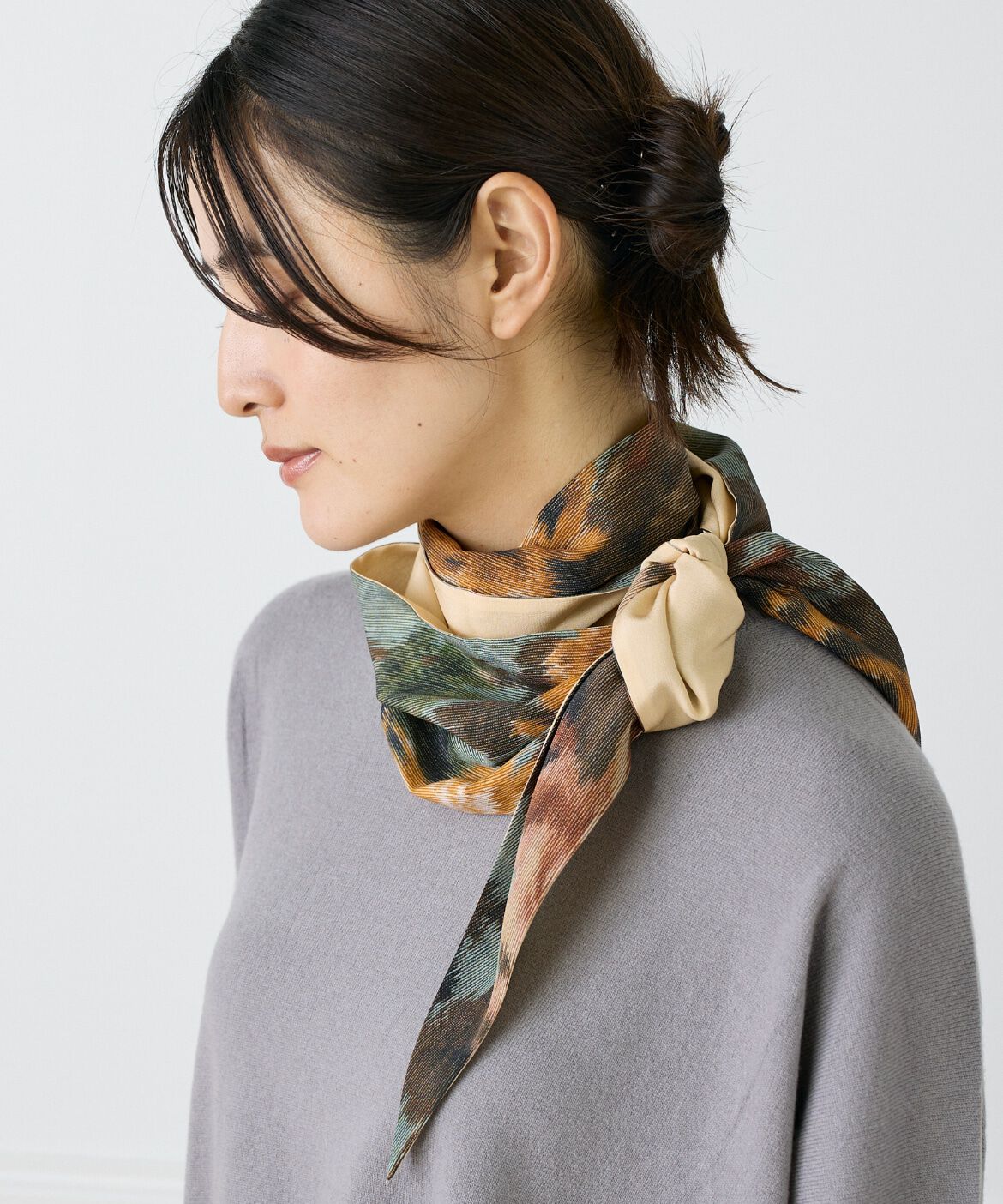 FAVORITE SUKINAMONO「Slim Dani Scarfスリムスカーフ《Tapis Noir》」|ストール|ブルー1