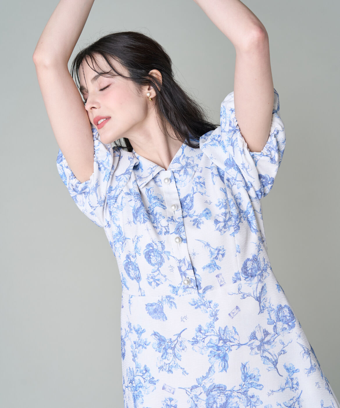 Maglie le cassetto「《大きいサイズ》トワルドジュイ風ワンピース《M Maglie le cassetto》」|ワンピース|