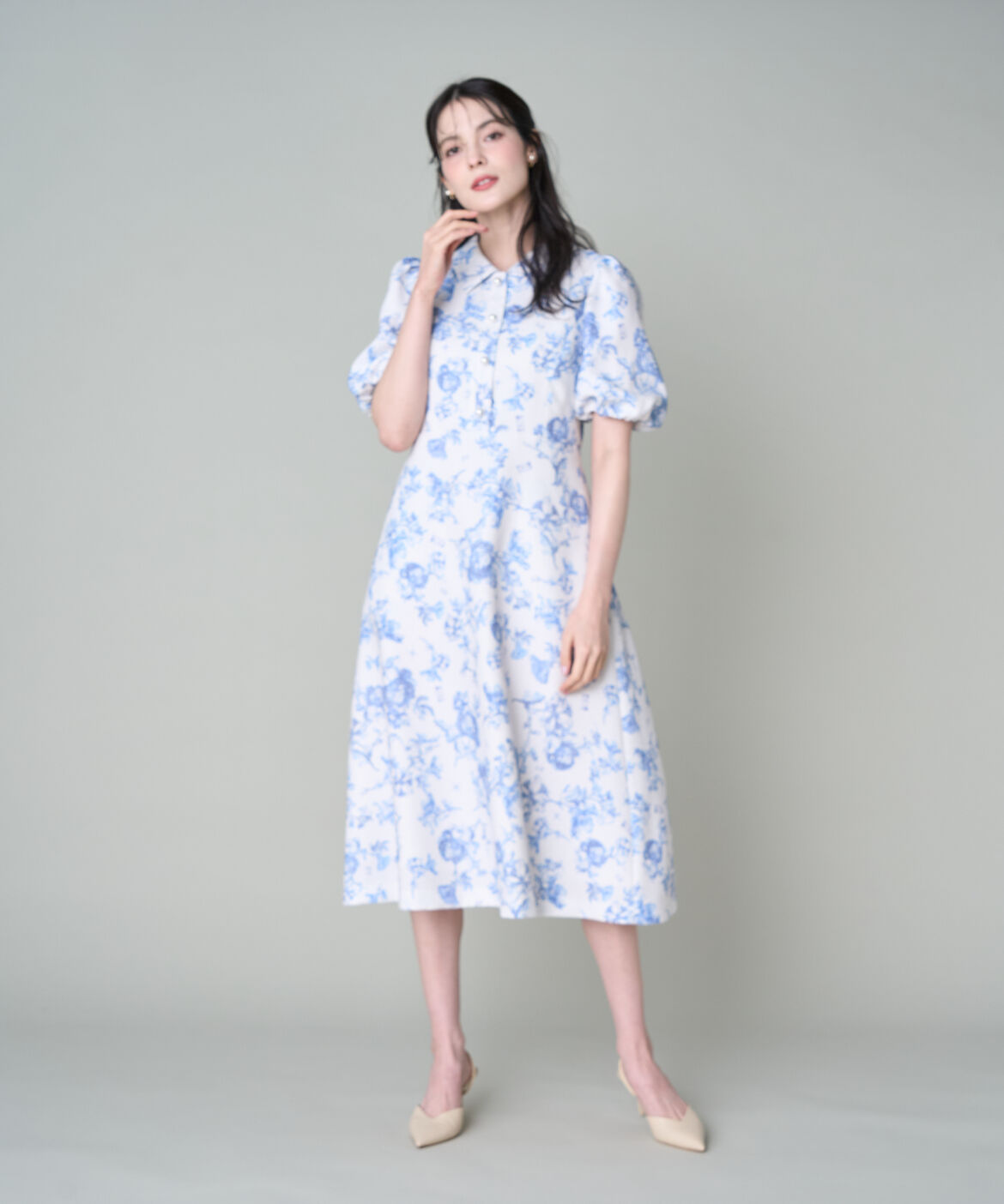 Maglie le cassetto「《大きいサイズ》トワルドジュイ風ワンピース《M Maglie le cassetto》」|ワンピース|