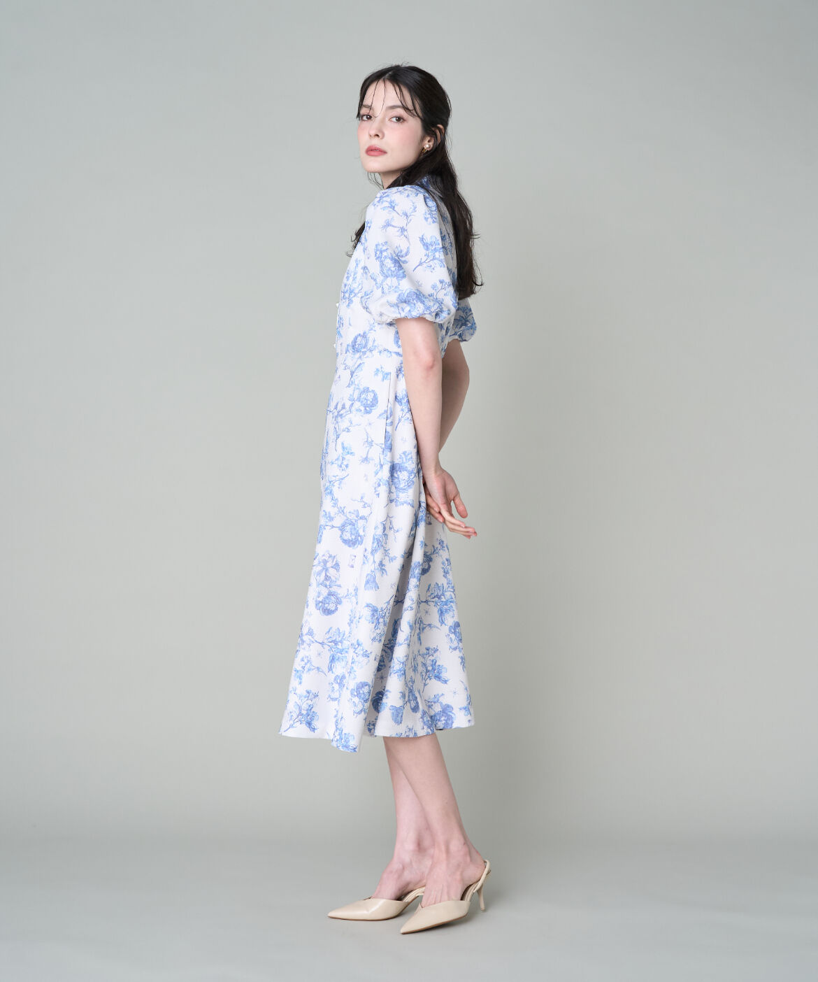 Maglie le cassetto「《大きいサイズ》トワルドジュイ風ワンピース《M Maglie le cassetto》」|ワンピース|