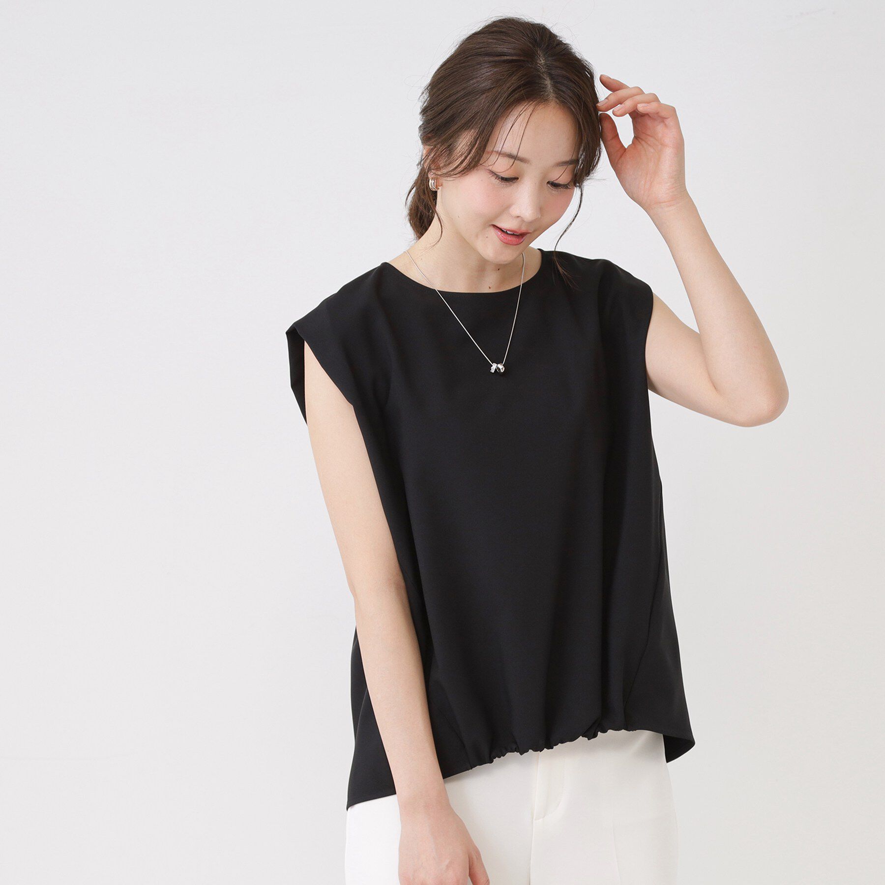 COUP DE CHANCE「【手洗い可／セットアップ可】フロント裾ギャザープルオーバー」|Tシャツ・カットソー|