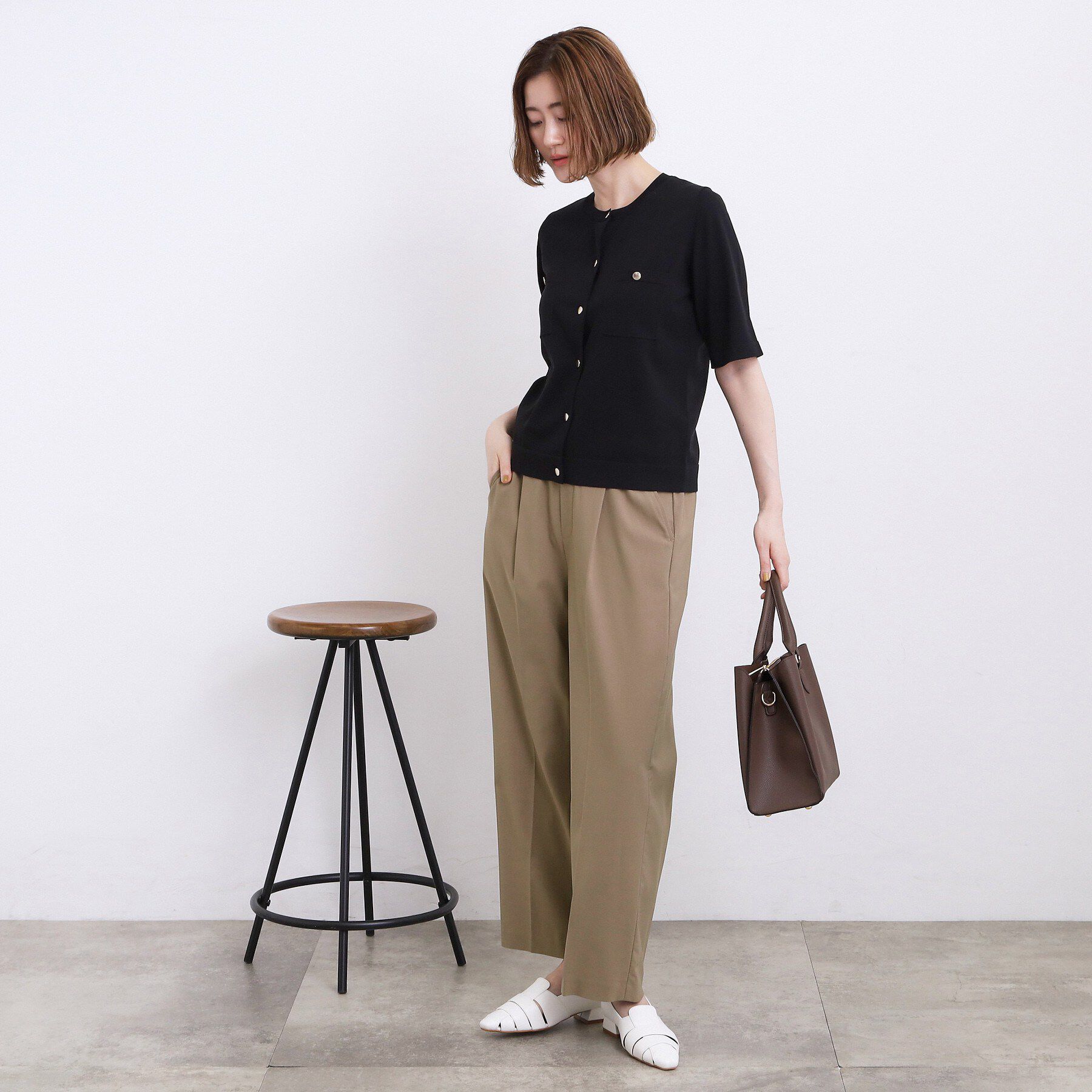 grove「【ひんやり・UV・洗濯機◎】センタープレスが取れにくい、ハイパーストレッチワイドパンツ」|その他|