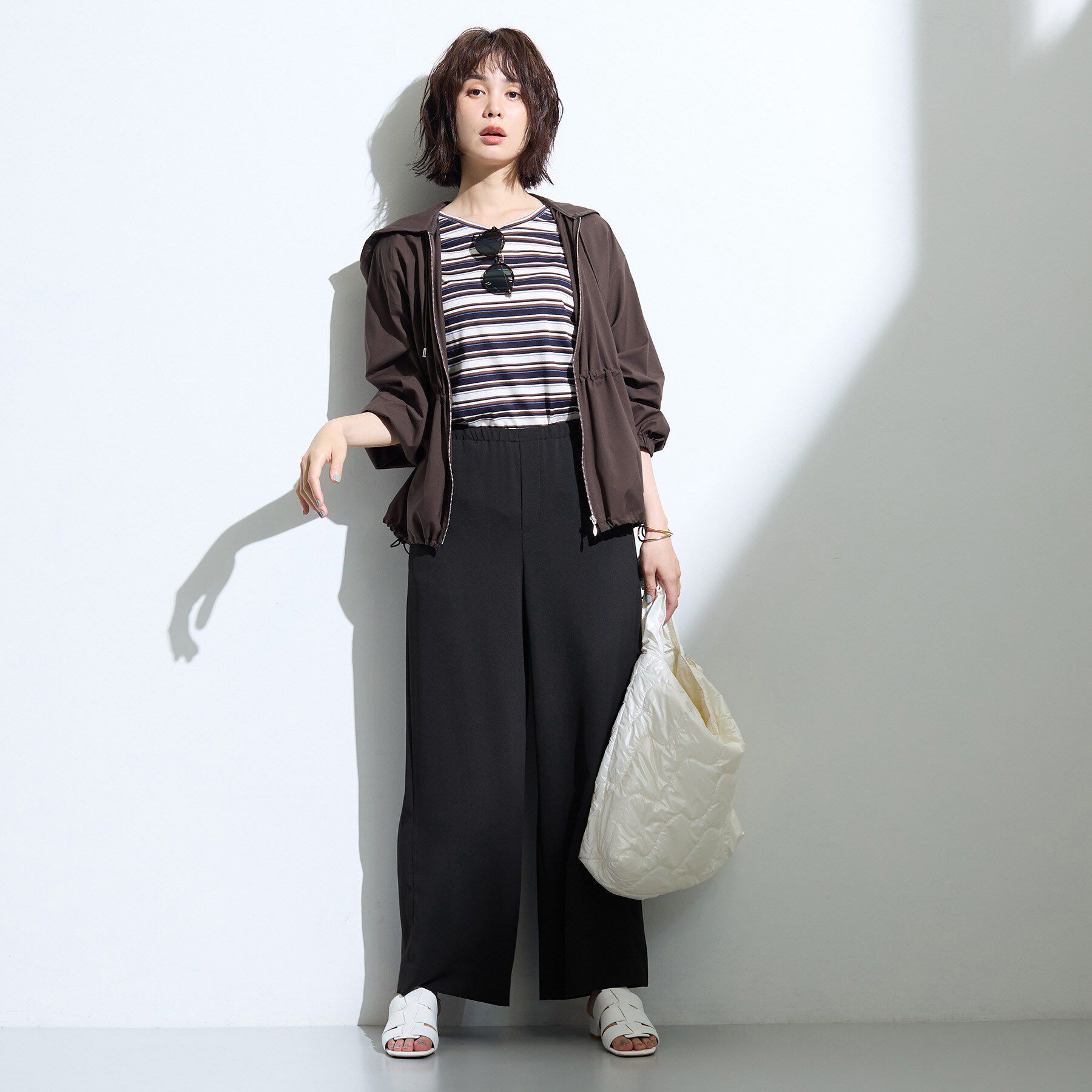 INDIVI「【さらに軽く軽快！／着る日傘】イージーワイドパンツ」|その他|