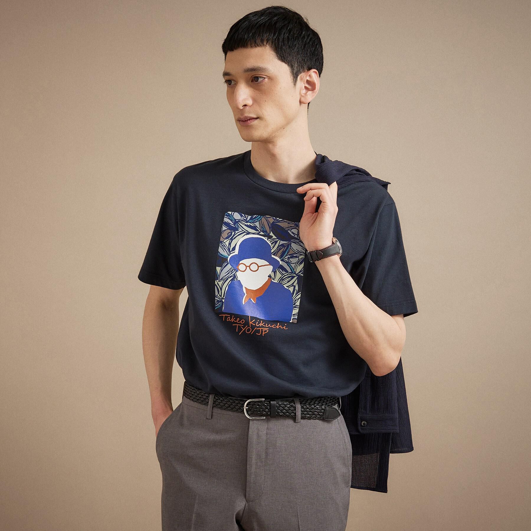 TAKEO KIKUCHI「ポートレートアートＴシャツ」|Tシャツ・カットソー|ネイビー(094)