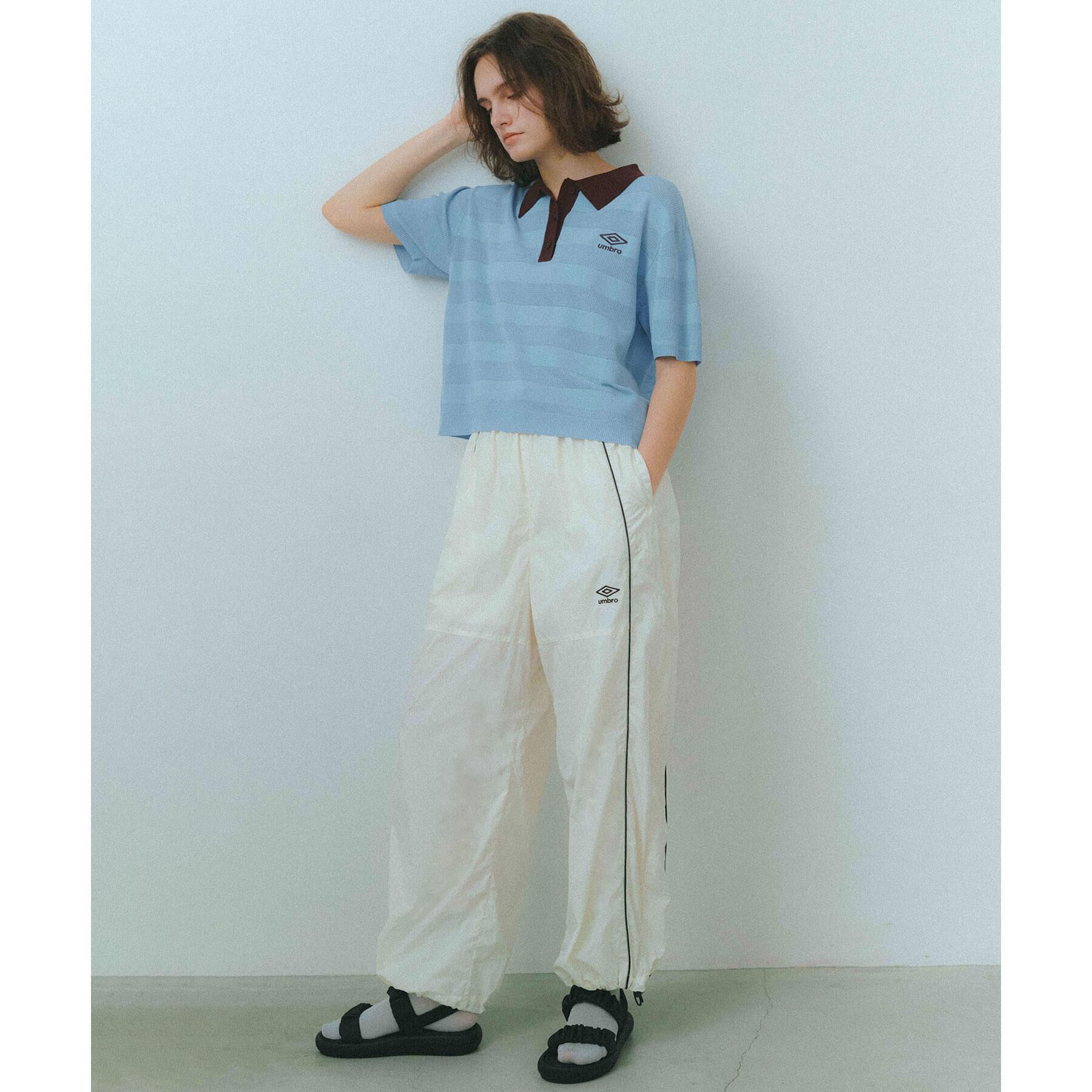 OPAQUE.CLIP「◆【umbro／アンブロ】メッシュボーダー配色ポロニット」|ニット・セーター|