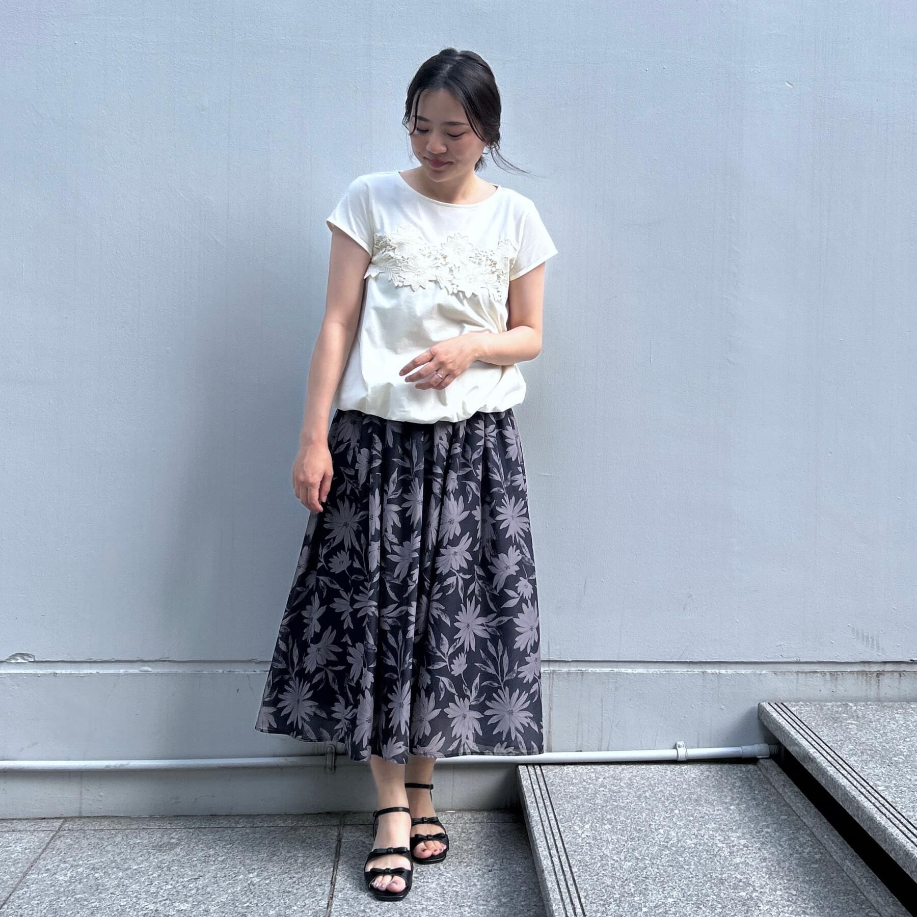 Couture broach「【UVカット・接触冷感・洗える】レース バルーントップス」|Tシャツ・カットソー|