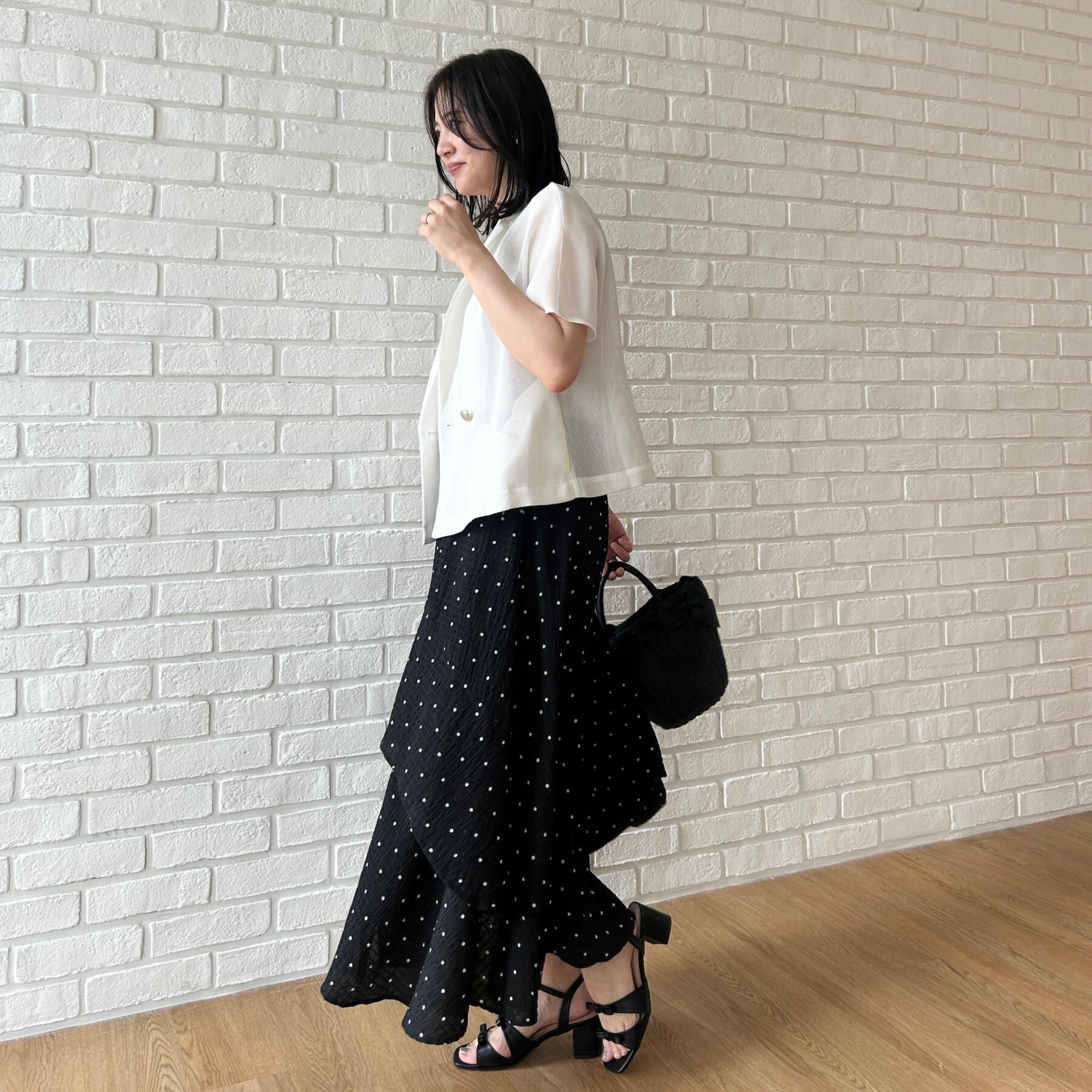 Couture broach「【洗える】メッシュ調 半袖ジャケット」|テーラードジャケット|