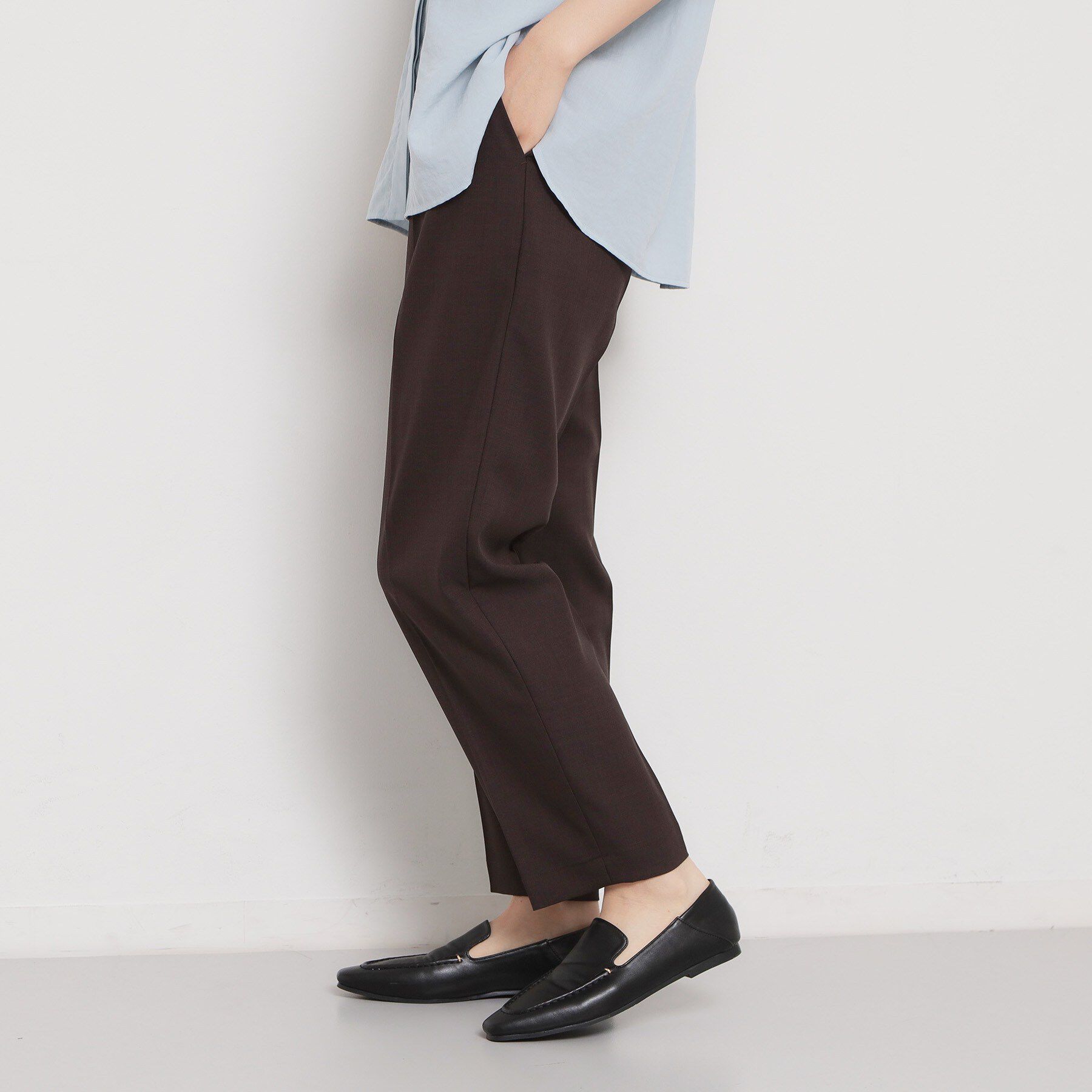 THE SHOP TK「【XS-XL/洗える】オン・オフ問わずきれいに決まる 麻調テーパードパンツ」|その他|