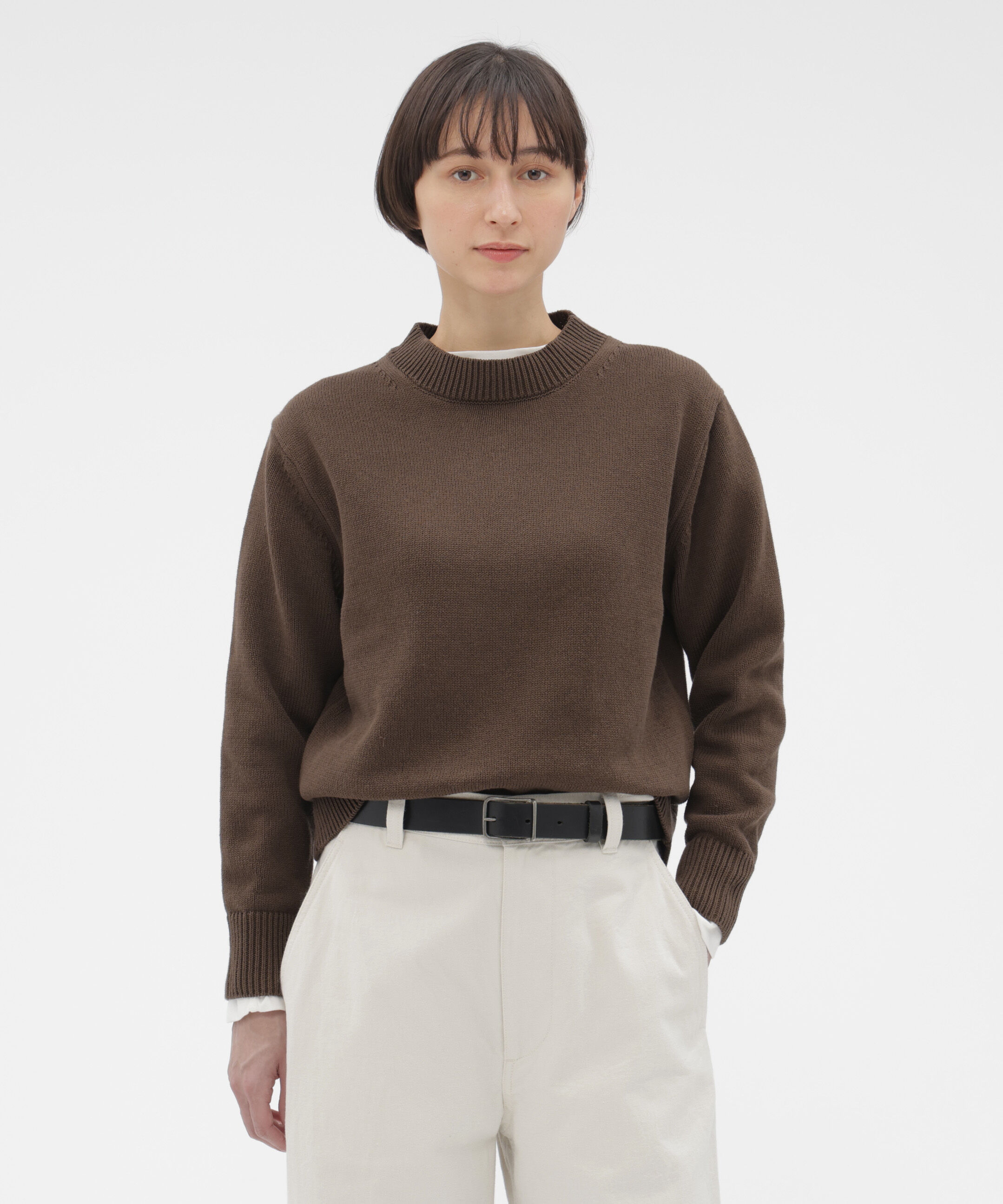 MHL.「SPORTS COTTON KNITWEAR」|ニット・セーター|DARK BROWN2