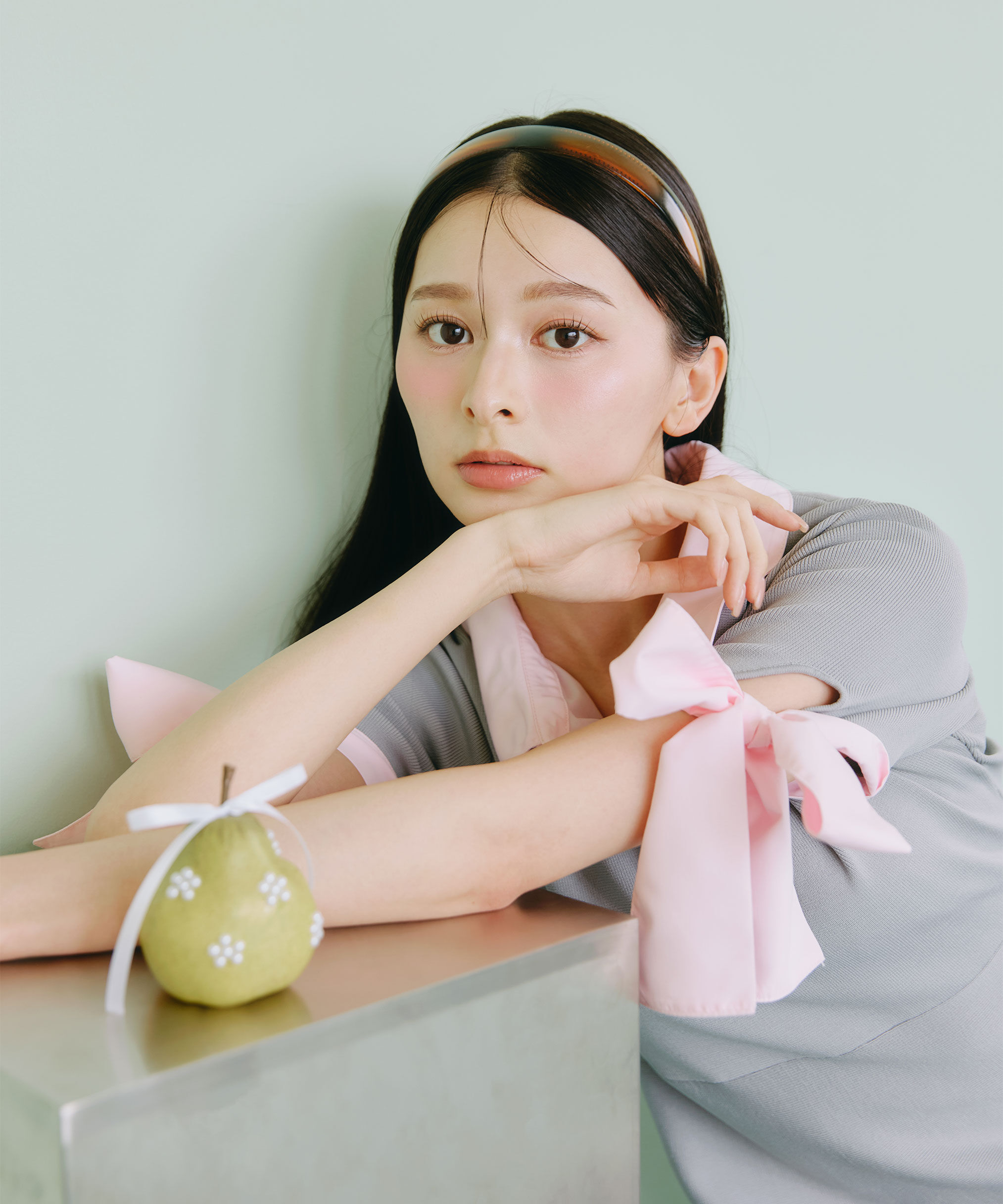  「ダブルカラーニットワンピース」|ワンピース|