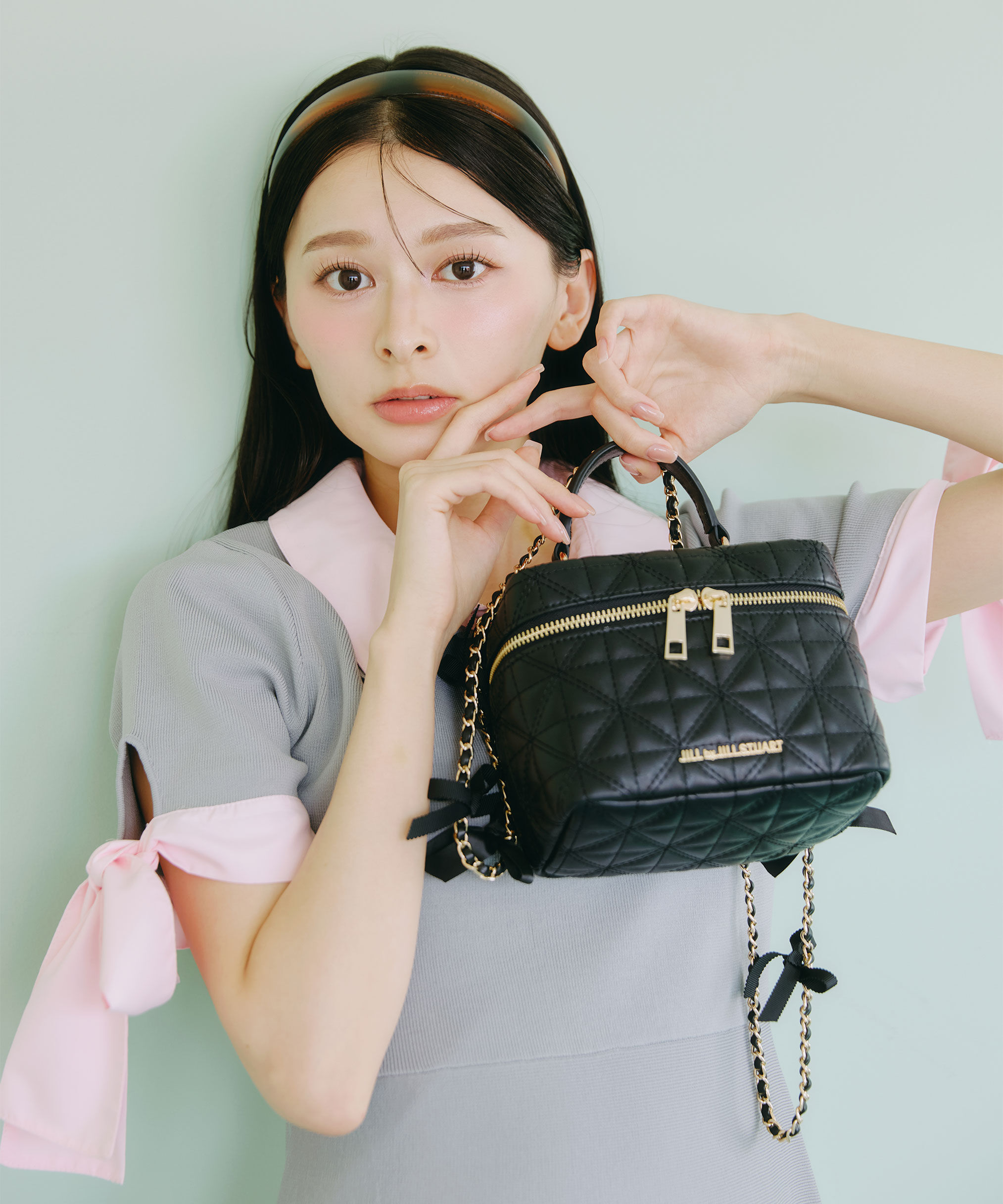 「ダブルカラーニットワンピース」|ワンピース|
