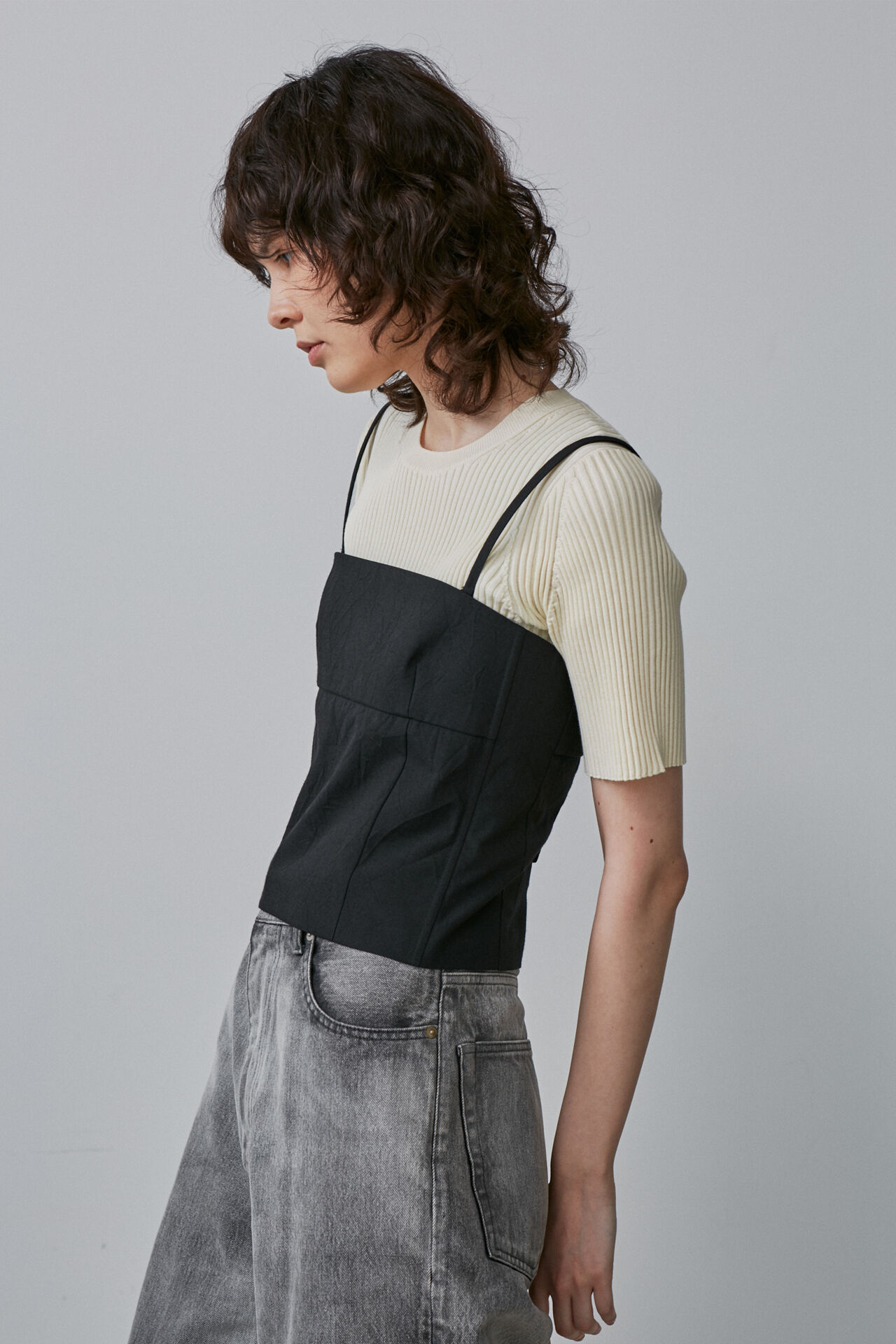 YLEVE 「YLEVE / T/C TROPICAL WASHER BARE TOP」|シャツ・ブラウス|