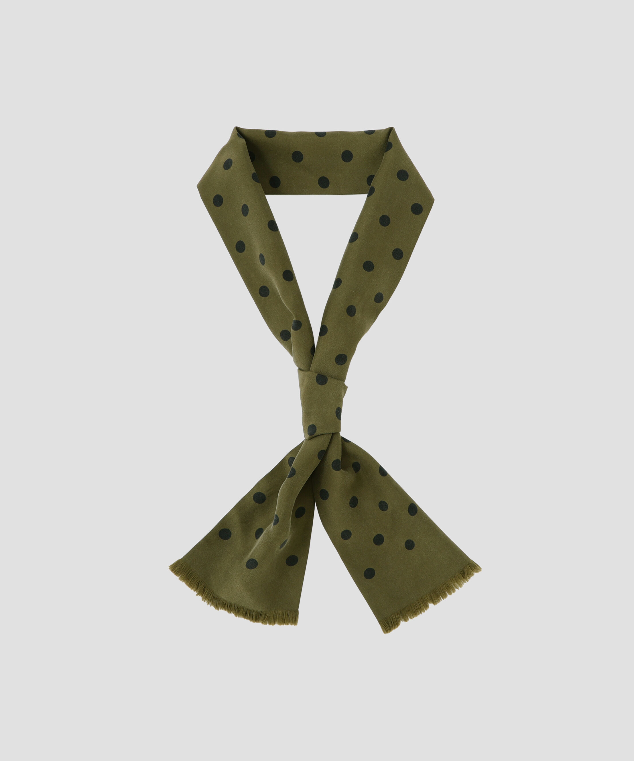  「SILK TWILL POLKA DOT TIE SCARF」|バンダナ・スカーフ|DARK STONE4