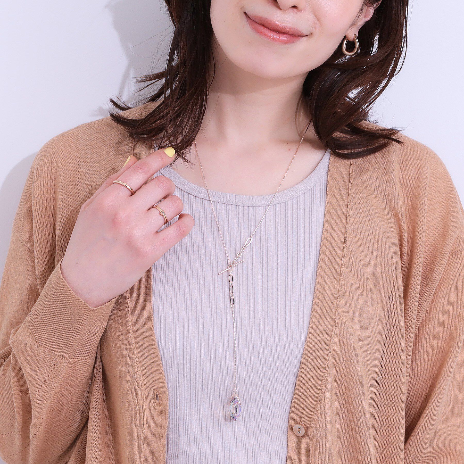 SHOO･LA･RUE「オーロラモチーフY字ネックレス」|ネックレス|