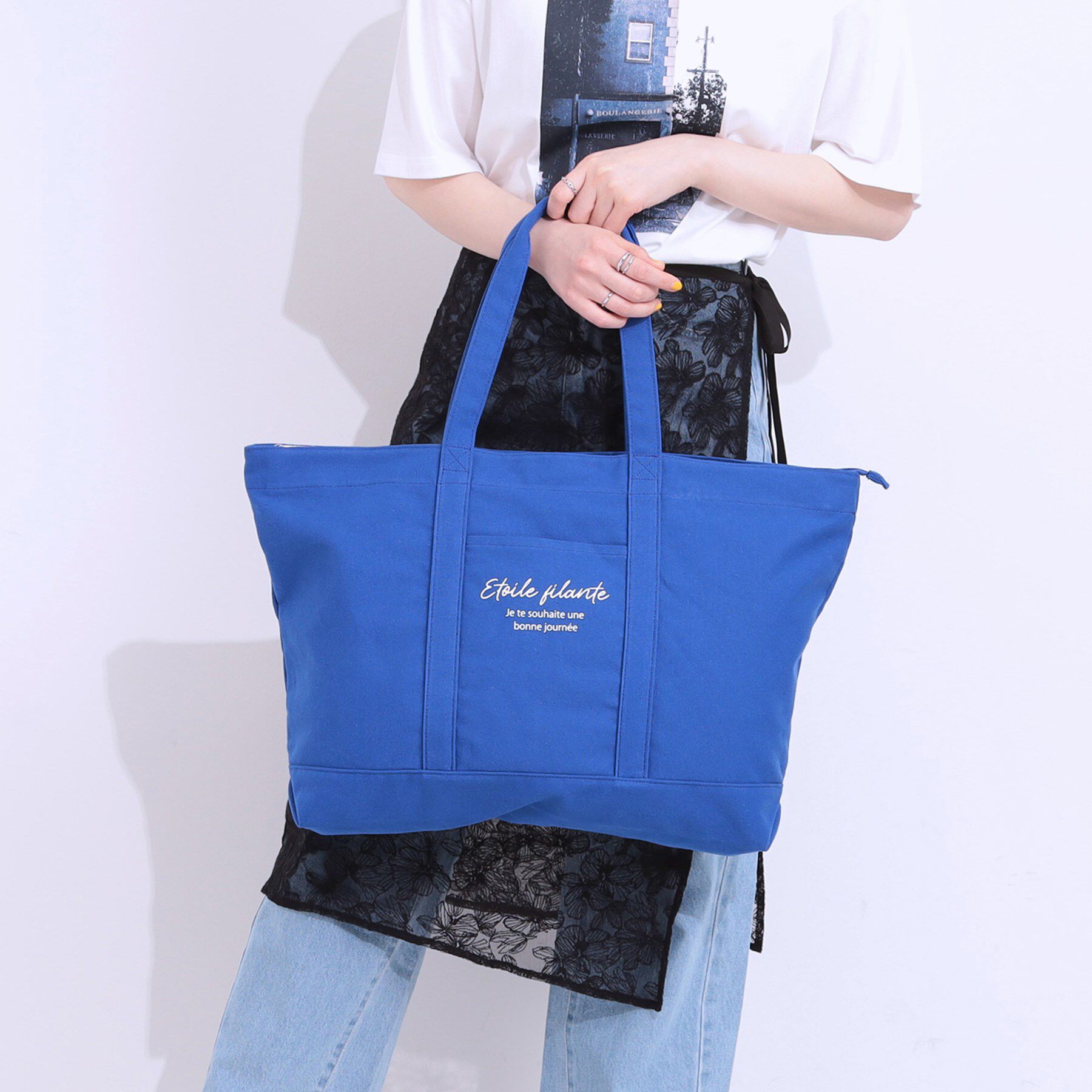 SHOO･LA･RUE「ビッグハンププリントトートバッグ」|トートバッグ|