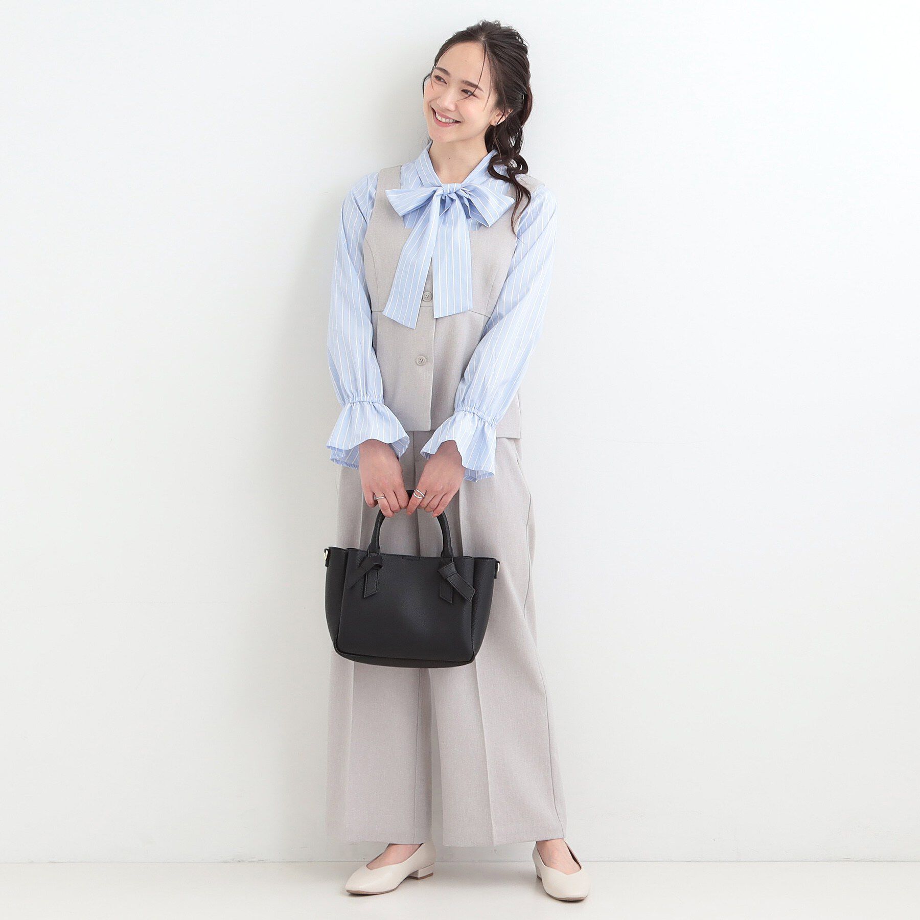 SHOO･LA･RUE「ハンドルリボンデザイントートバッグ」|トートバッグ|