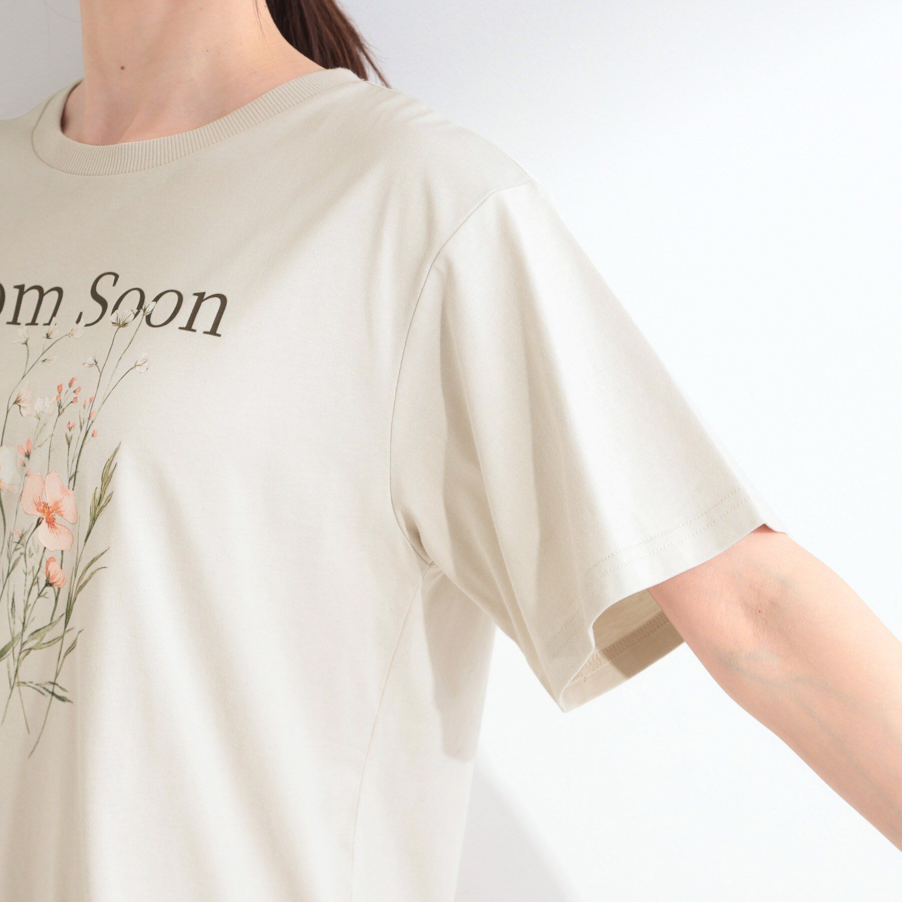 SHOO･LA･RUE「【洗濯機可/S-LL】サラサラ感がここちいい 大人のひんやりプリントTシャツ」|Tシャツ・カットソー|