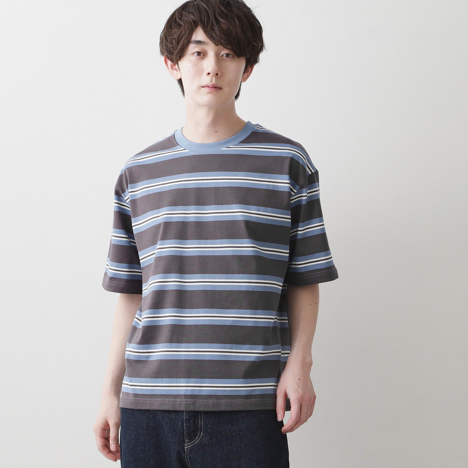 Dessin「【洗える】ボーダークルーカットソー」|Tシャツ・カットソー|