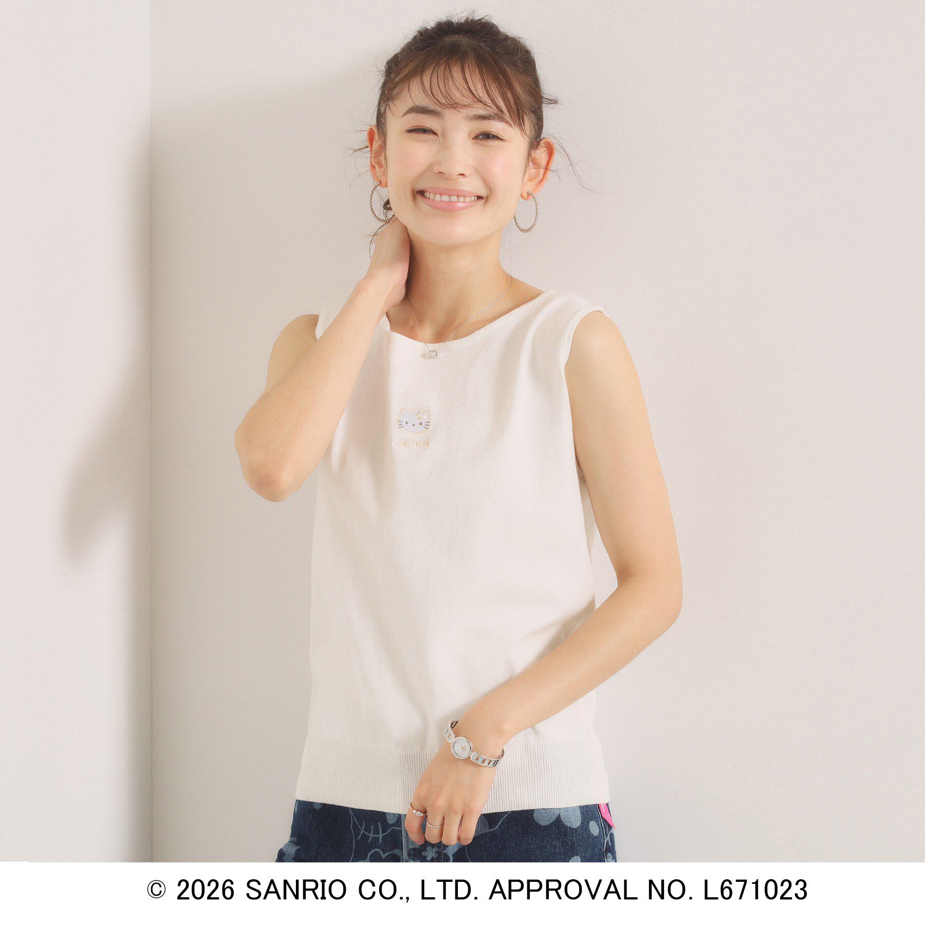 ITS&rsquo;DEMO「SOMETHING&times;HELLO KITTY ニット」|ニット・セーター|オフホワイト(003