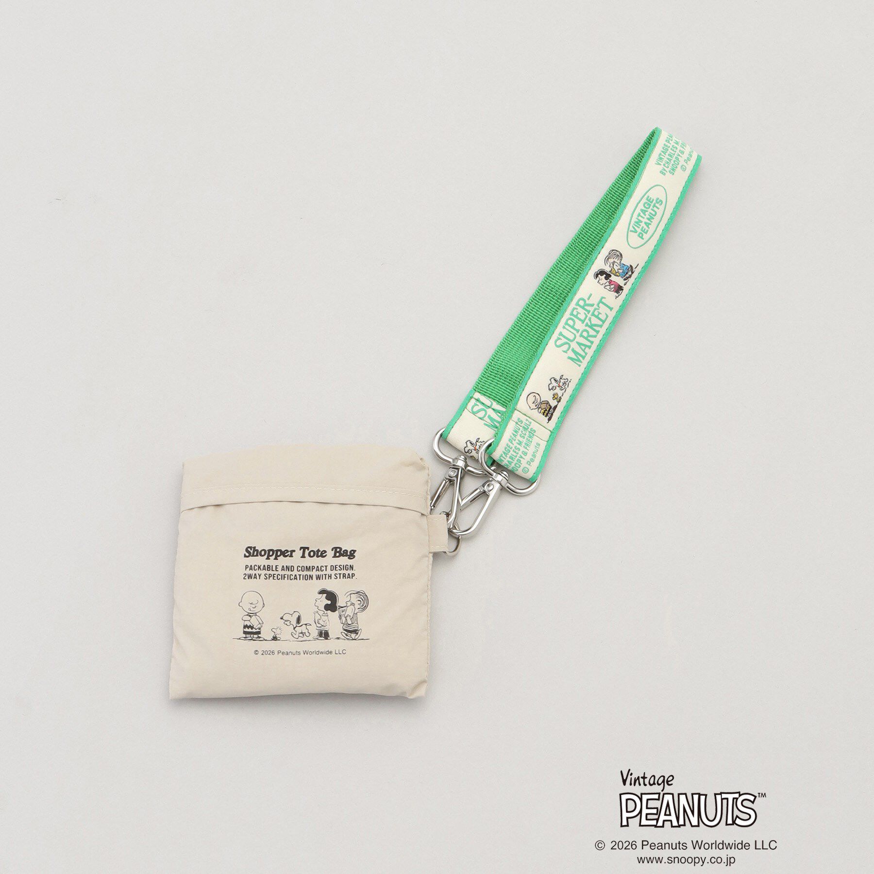 212 KITCHEN STORE「PEANUTS ストラップ付きショッパーバッグ BEIGE」|その他|