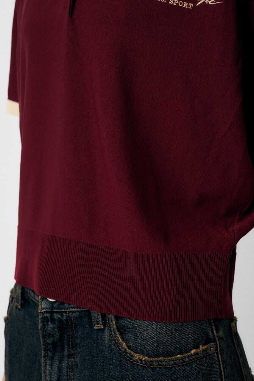 MOUSSY「HALF SLEEVE ニットポロ」|ニット・セーター|