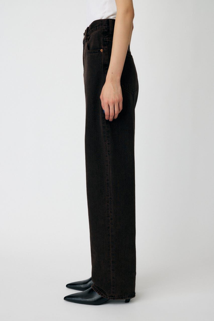 MOUSSY「MIDRISE LOOSE テーパード」|デニム|