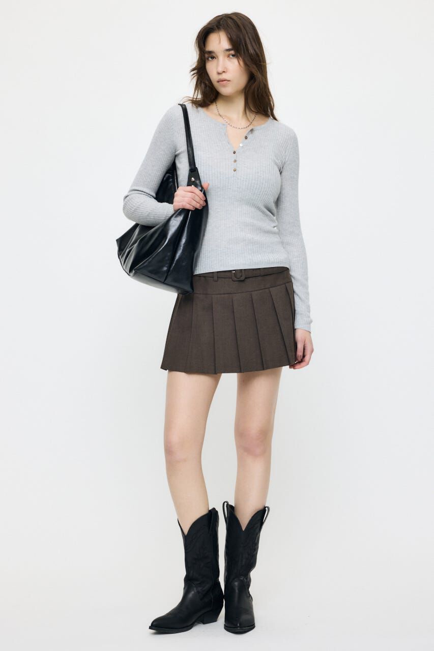 MOUSSY「LOW SLUNG PLEATED MINI スカート」|スカート|