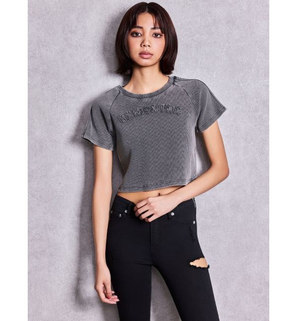 GYDA「GEMYNTAR patchブリーチトップス」|Tシャツ・カットソー|