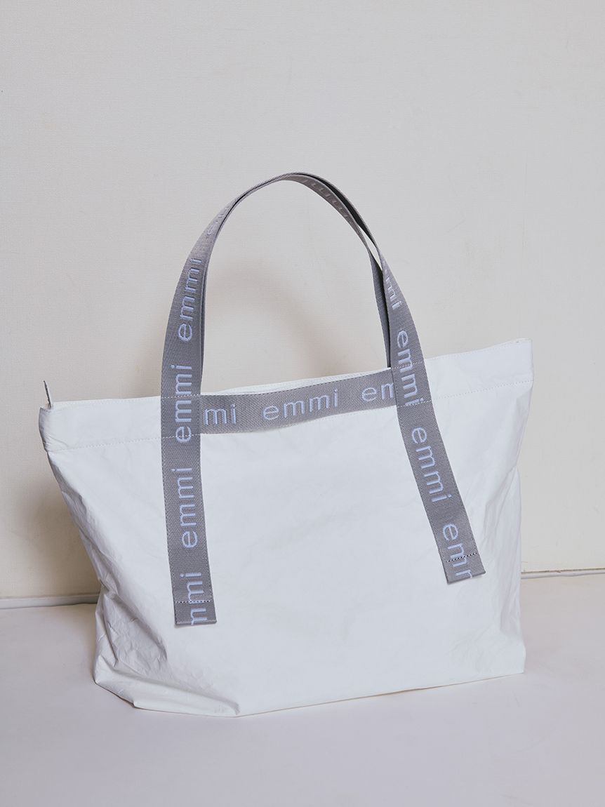 emmi atelier「【ONLINE限定】撥水emmiロゴビックトートバッグ」|トートバッグ|WHT