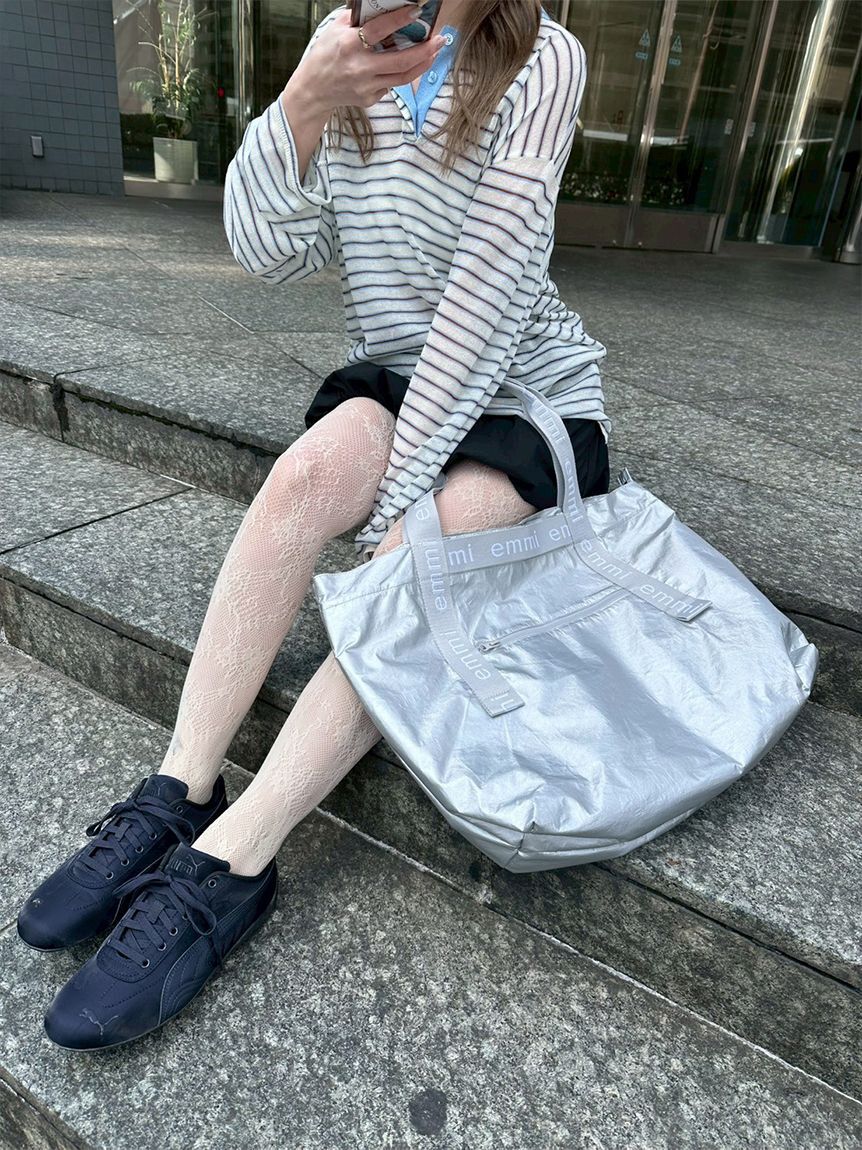 emmi atelier「【ONLINE限定】撥水emmiロゴビックトートバッグ」|トートバッグ|